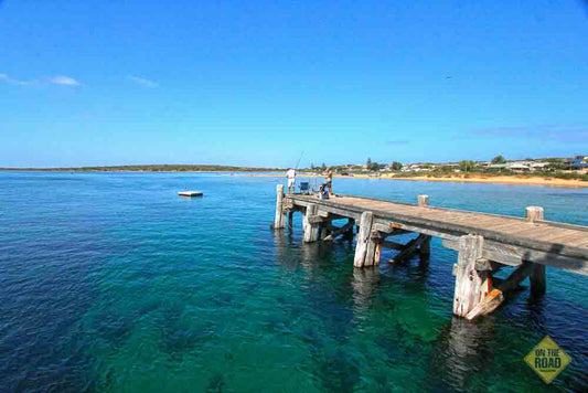 The jetty is a popular fishing spot at Venus Bay