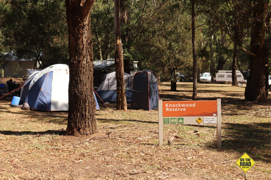 Camping among the trees at Knockwood Reserve