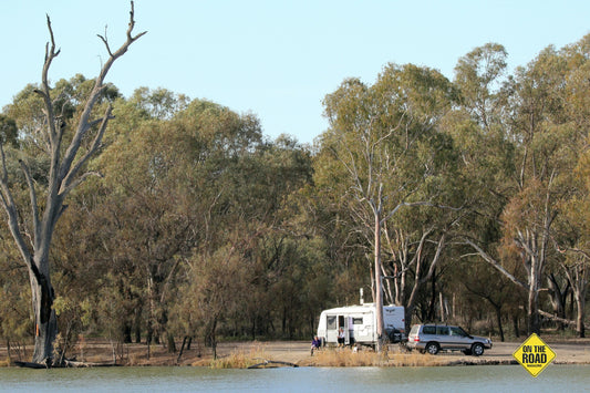 Camping tight on the bank of the mighty Murray River