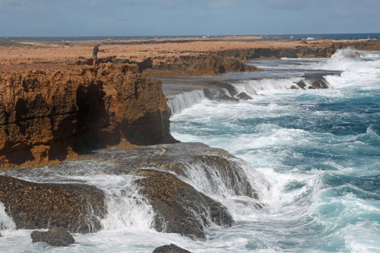 Rugged coastline - near the Blowholes - Point Quobba