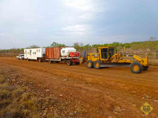 The Polson's road train on the move