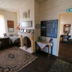 Displays in the cottage tell the story of the Lyons' public life