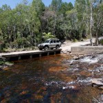 Crossing Water Park Creek on the way to Byfield National Park