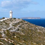Cape Spencer Lighthouse looks across to Althorpe Island