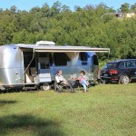 relaxing in a Airstream 624 International Series