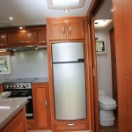 fridge and storage cabinets in Regent Cruiser