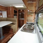 The slide out dinette creates a great space inside the van.