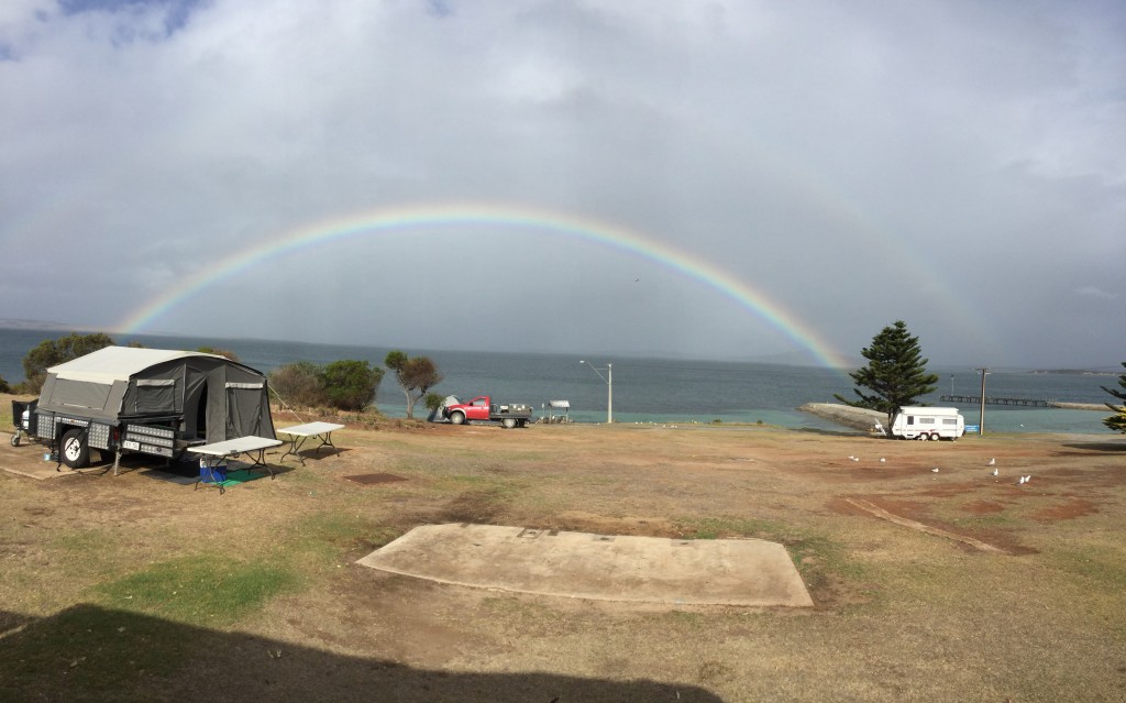 Rainbow over Port Lincoln. Photo Sandra Mitchell-min