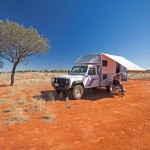 Campervan near The Granites in Currawinya National Park, outback Queensland