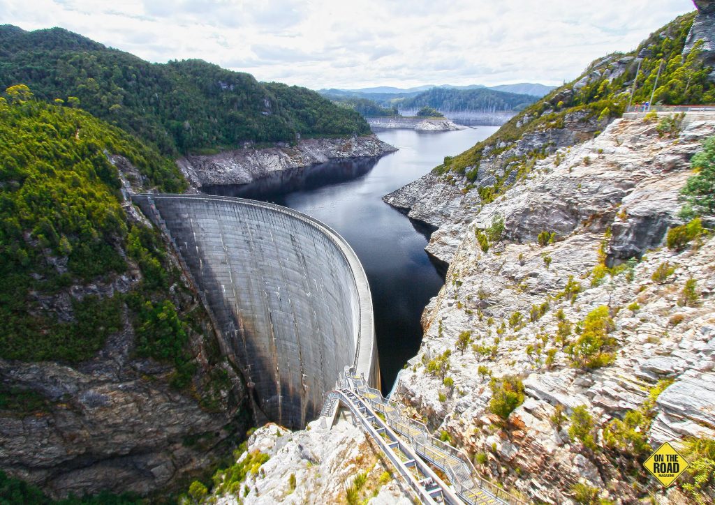 The Gordon Dam is a dramatic addition to an already stunning landscape.